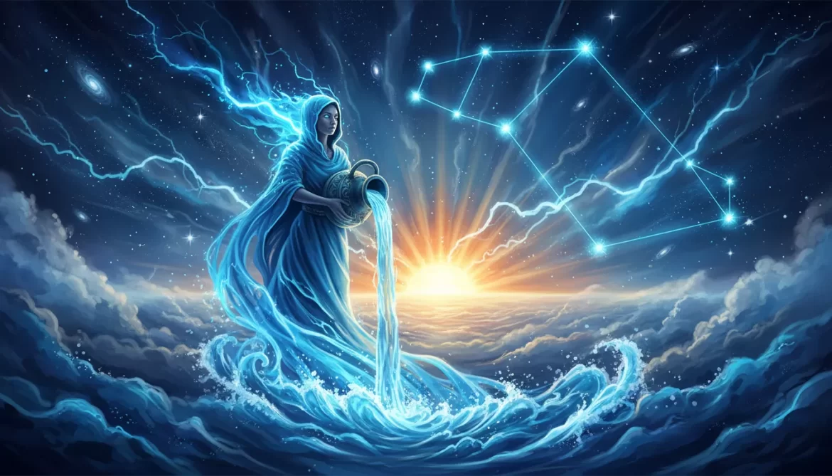 Horóscopo de Aquário — 14/03/2026 — imagem gerada por IA